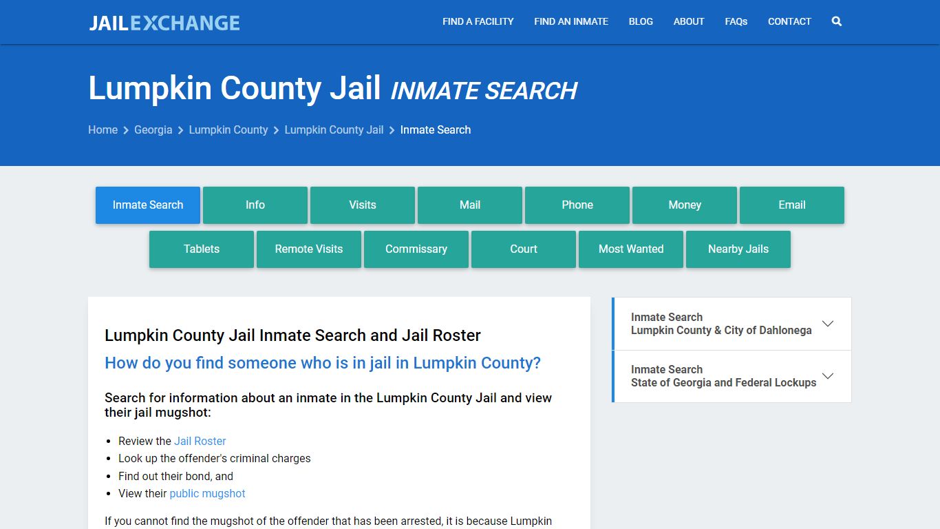 Inmate Search: Roster & Mugshots - Lumpkin County Jail, GA